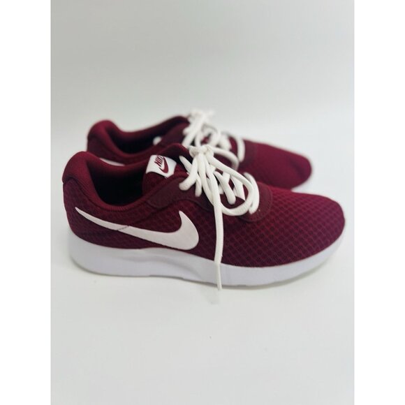 Nike Womens Tanjun 812655-604 Red Burgundy Maroon White Running Shoes IU Sz 6.5 - Picture 7 of 12